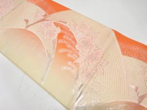 アンティーク　孔雀に花模様織り出し袋帯（材料）